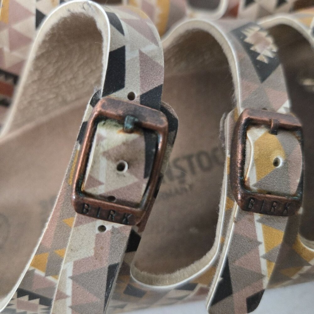 Birkenstock Florida Size 8 Fresh Vegan Ethno Mocha Birko-Flor Sandals - Picture 12 of 14